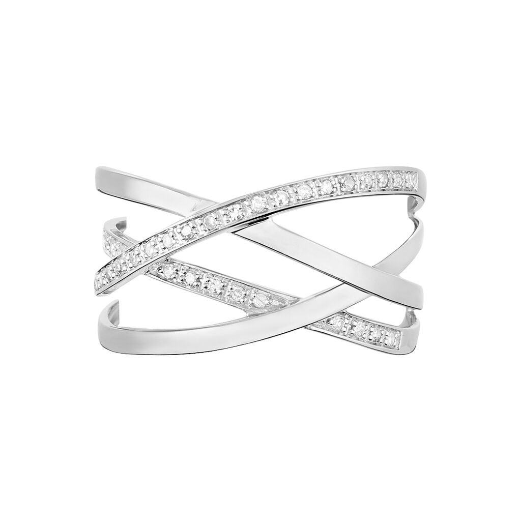 Bague Trisca Or Blanc Diamant - Bagues avec pierre Femme | Histoire d’Or