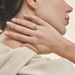 Bague Andreani Or Blanc Topaze Et Oxyde De Zirconium - Bagues solitaires Femme | Histoire d&rsquo;Or