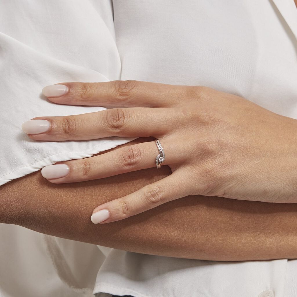 Bague Solitaire Vassilissa Or Blanc Diamant - Bagues solitaires Femme | Histoire d’Or