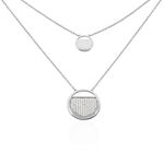 Collier Laetizia Clara Argent Blanc Oxyde De Zirconium - Colliers doubles et triples cha&icirc;nes Femme | Histoire d&rsquo;Or