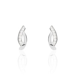 Boucles D'oreilles Pendantes Ange-line Argent Blanc Oxyde De Zirconium - Boucles d'oreilles fantaisie Femme | Histoire d’Or