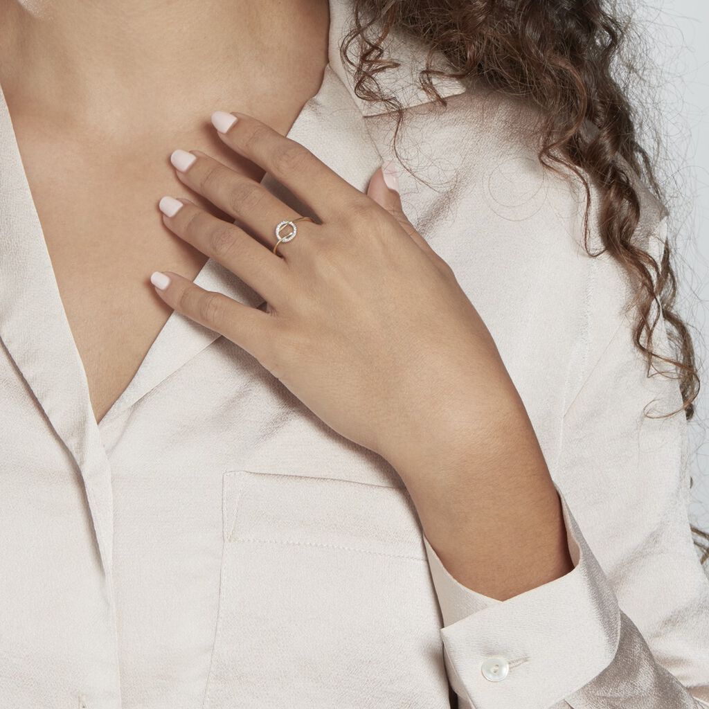 Bague Thealane Or Jaune Diamant - Bagues avec pierre Femme | Histoire d’Or