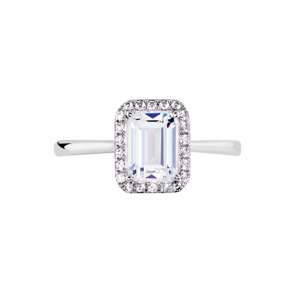 Bague Or Blanc Goulven Oxyde De Zirconium - Bagues solitaires Femme | Histoire d’Or