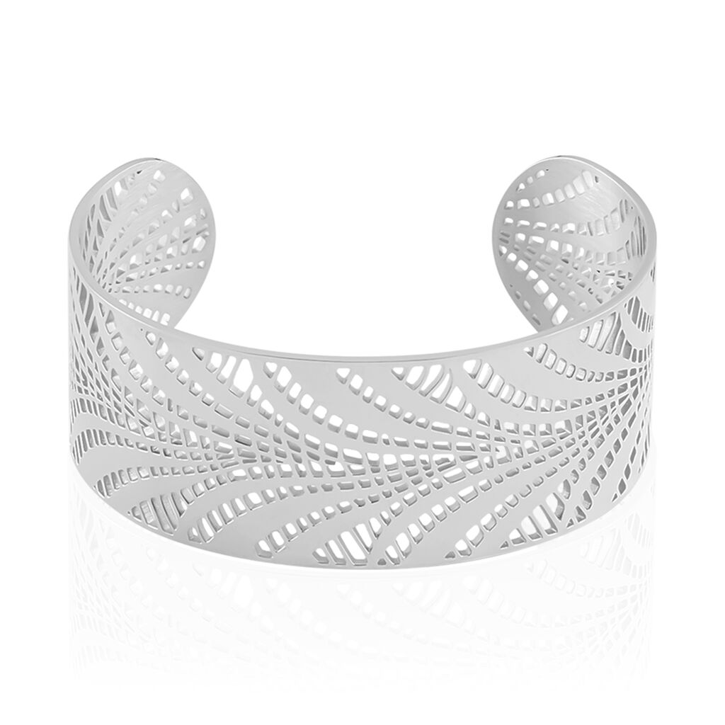 Bracelet Jonc Wilson Acier Blanc - Bracelets joncs Femme | Histoire d&rsquo;Or