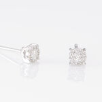 Boucles D'oreilles Puces Artemis Or Blanc Diamant - Clous d'oreilles Femme | Histoire d&rsquo;Or