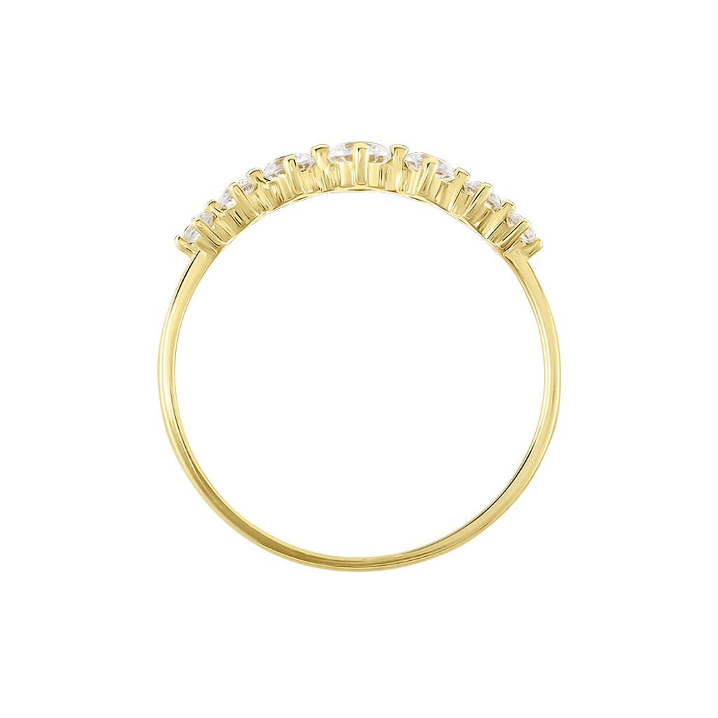 Bague Or Jaune Sunday Oxyde De Zirconium - Bagues solitaires Femme | Histoire d&rsquo;Or