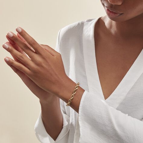 Bracelet Chaine Epaisse Acier Dore Dusty - Bracelets Femme | Histoire d’Or