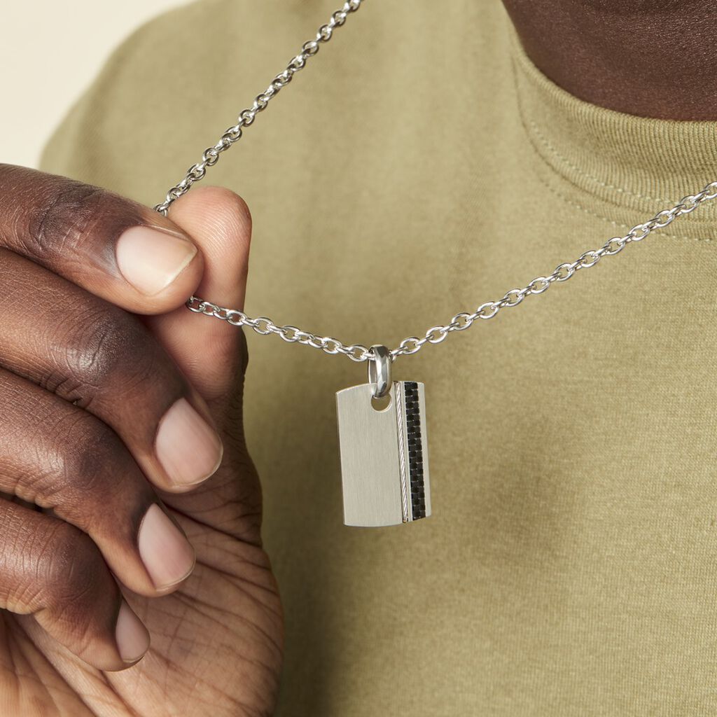 Collier Lovaina Acier Blanc - Colliers Homme | Histoire d’Or