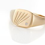 Chevali&egrave;re Plaqu&eacute; Or Khepri Oxyde De Zirconium - Bagues solitaires Homme | Histoire d&rsquo;Or