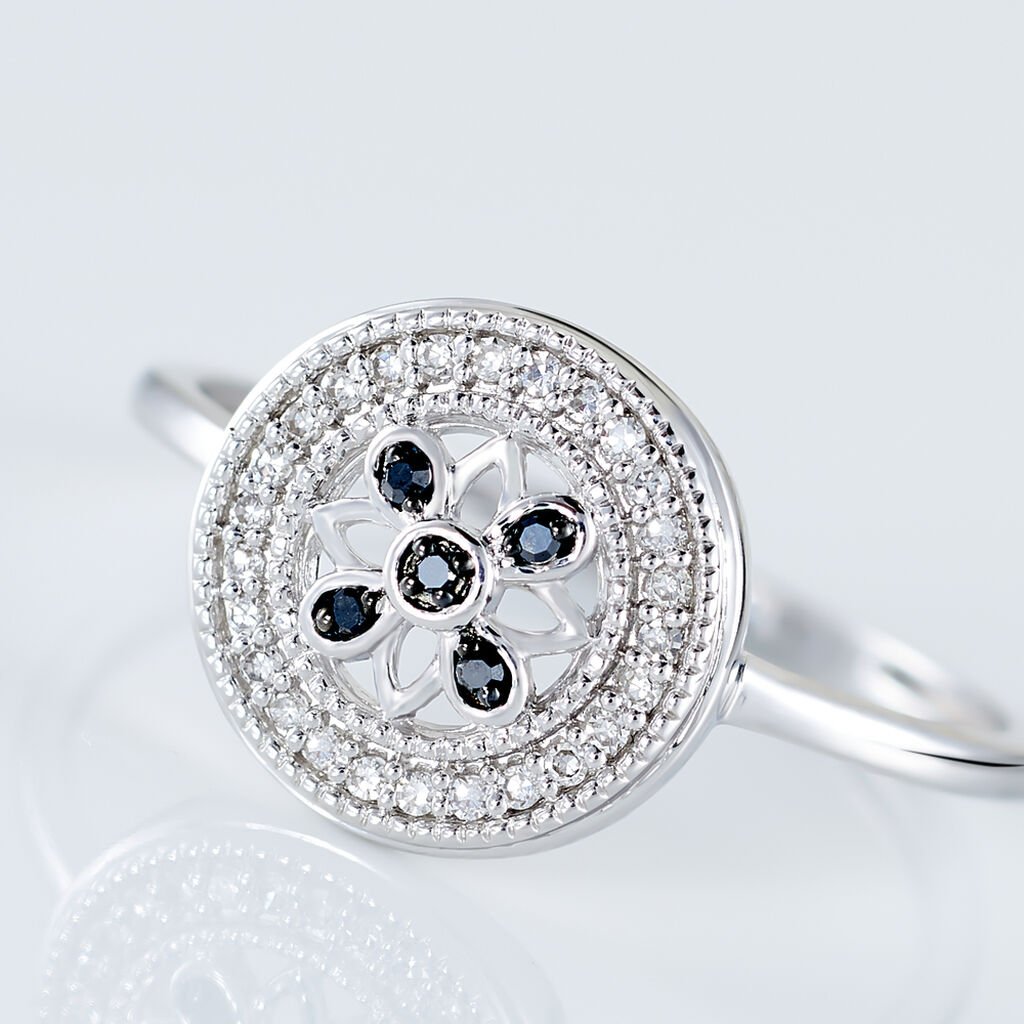 Bague Elfidiane Or Blanc Diamant - Bagues solitaires Femme | Histoire d&rsquo;Or