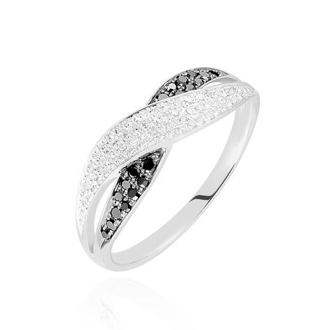Bague Vahide Or Blanc Diamant - Bagues avec pierre Femme | Histoire d’Or
