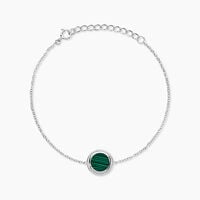 Bracelet Zea Argent Blanc Malachite