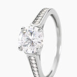 Bague Viky Argent Blanc Oxyde De Zirconium - Bagues solitaires Femme | Histoire d&rsquo;Or