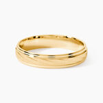 Alliance Fantaisie Sable Demi Jonc Classique Or Jaune - Alliances Unisex | Histoire d&rsquo;Or