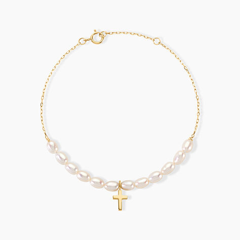 Bracelet Fadl Or Jaune Perle De Culture - Bracelets Communion Femme | Histoire d&rsquo;Or