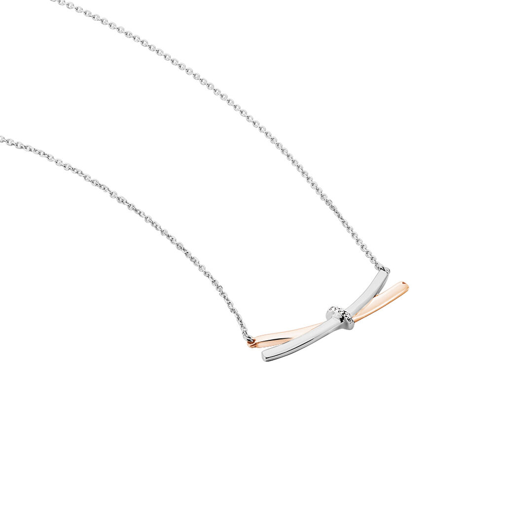 Collier Tonnia Or Bicolore Diamant - Colliers Femme | Histoire d&rsquo;Or