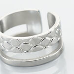 Bague Ajustable Abram Acier Blanc - Bagues fantaisie Femme | Histoire d&rsquo;Or