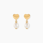 Boucles D'Oreilles Pendantes Loving Pearl Or Jaune Perles - Boucles d'oreilles pendantes Femme | Histoire d&rsquo;Or