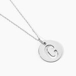 Pendentif Elio C Argent Blanc - Pendentifs Famille | Histoire d&rsquo;Or