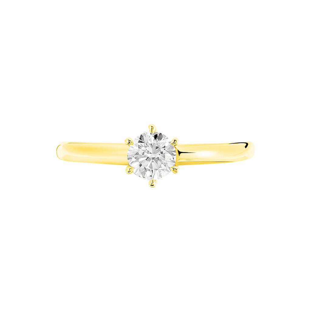Bague Solitaire Ruken Or Jaune Diamant - Bagues solitaires Femme | Histoire d’Or