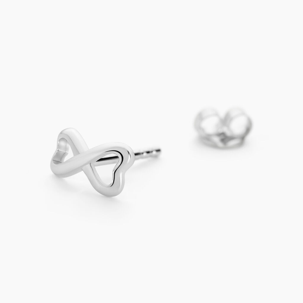 Boucles D'oreilles Puces Cony Argent Blanc - Boucles d'oreilles fantaisie Femme | Histoire d&rsquo;Or