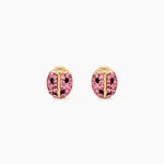 Boucles D'Oreilles Puces Dima Or Jaune Cristal - Clous d'oreilles Enfant | Histoire d&rsquo;Or