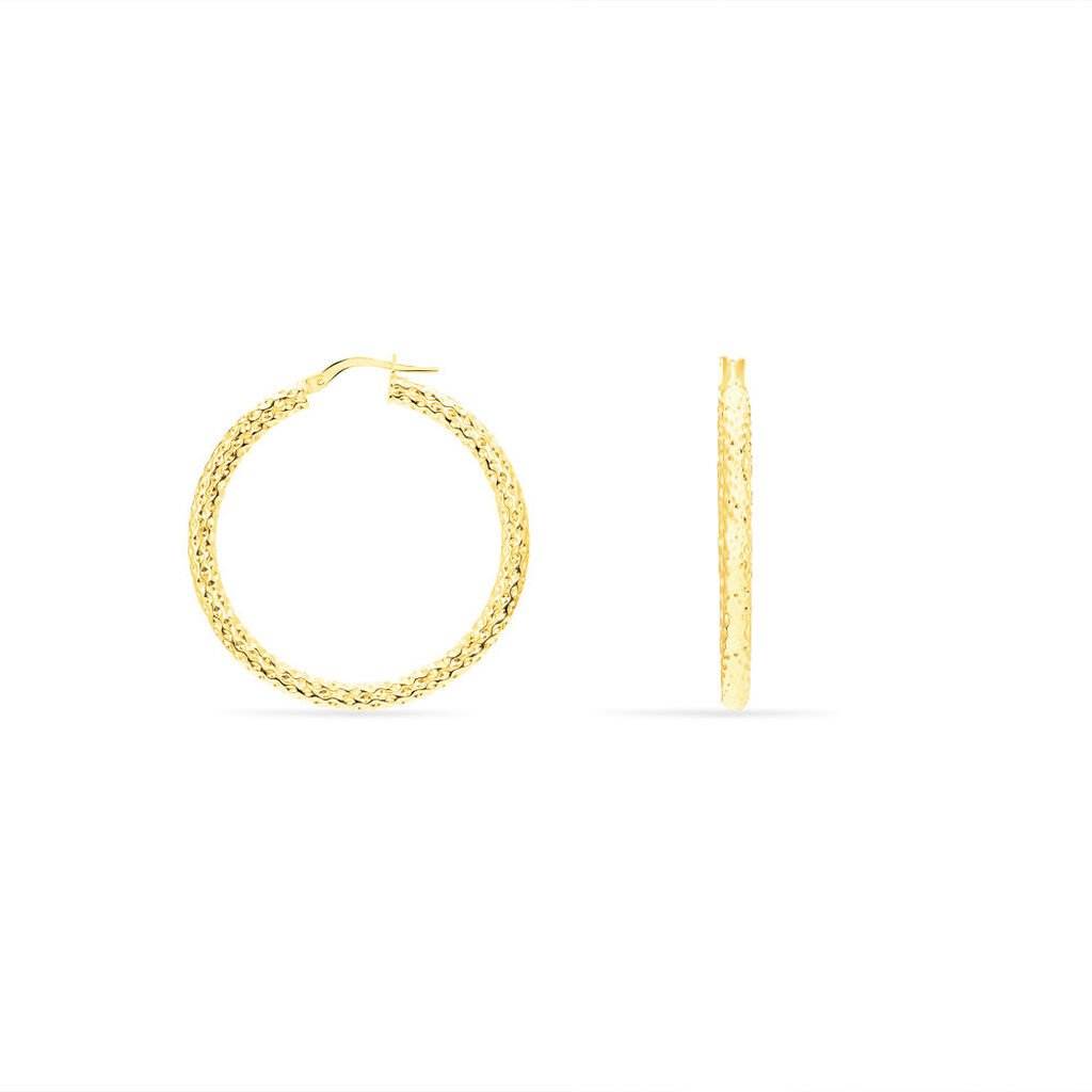 Créoles Udara Or Jaune - Boucles d'oreilles créoles Femme | Histoire d’Or