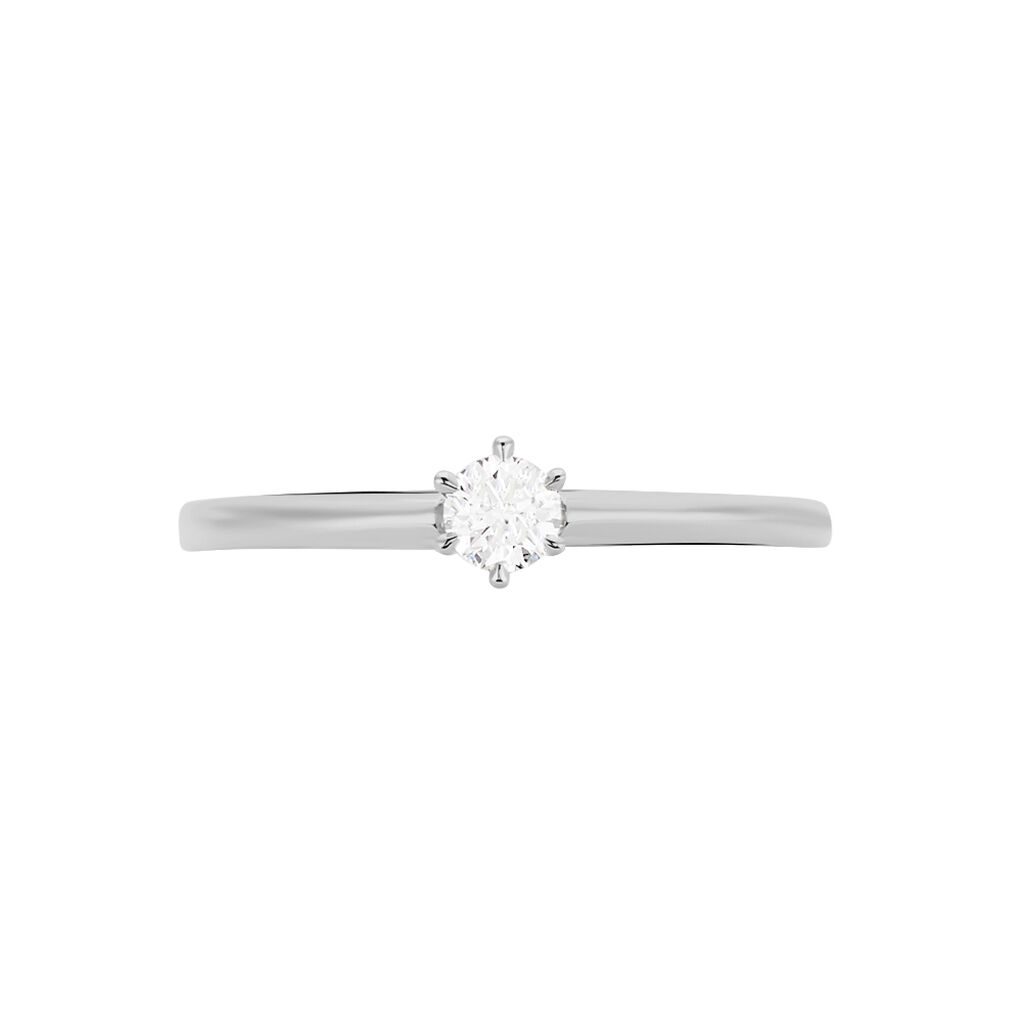 Bague Solitaire Samantha Or Blanc Diamant - Bagues solitaires Femme | Histoire d’Or