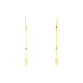 Boucles D'oreilles Pendantes Juditte Or Jaune Perle De Culture - Boucles d'oreilles pendantes Femme | Histoire d’Or
