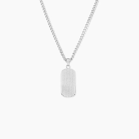 Collier Pulse Argent Blanc - Colliers Homme | Histoire d&rsquo;Or
