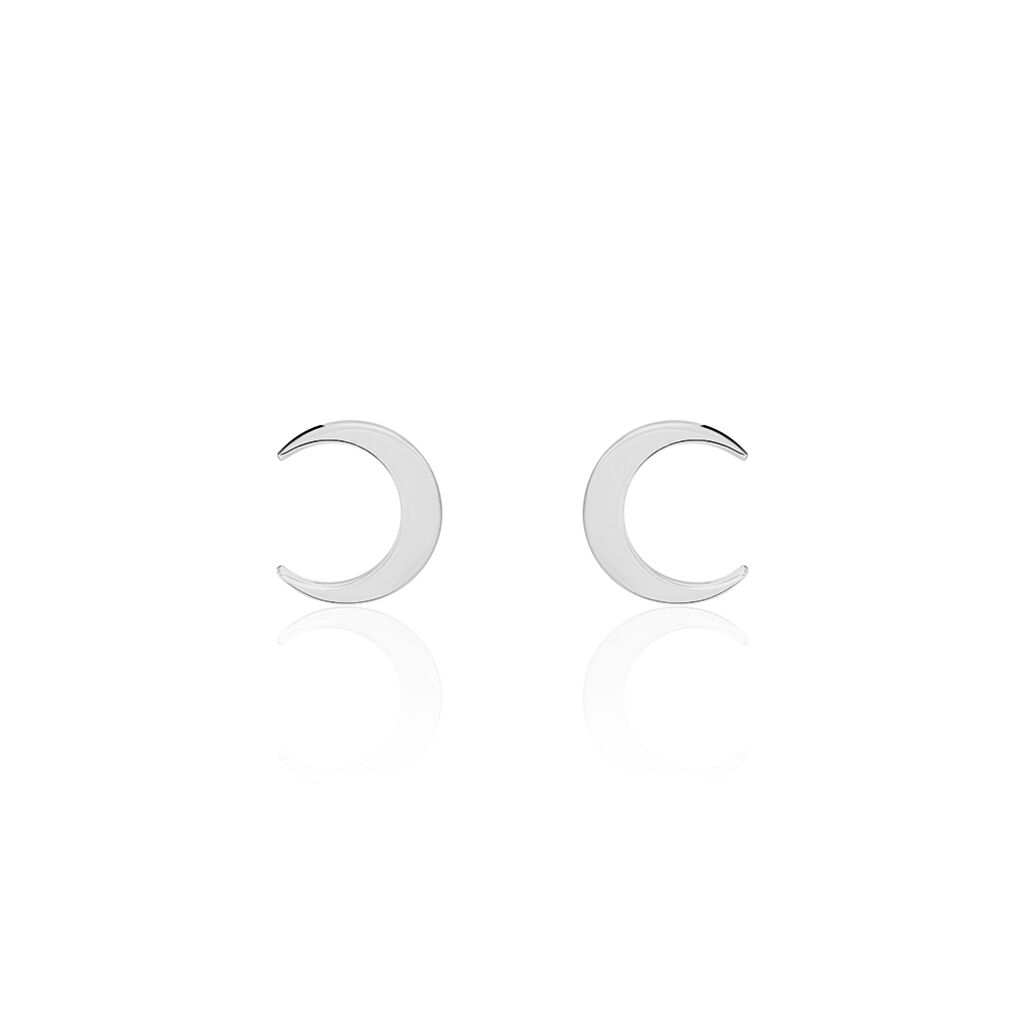 Boucles D'oreilles Puces Astre Argent Blanc - Boucles d'oreilles fantaisie Femme | Histoire d’Or