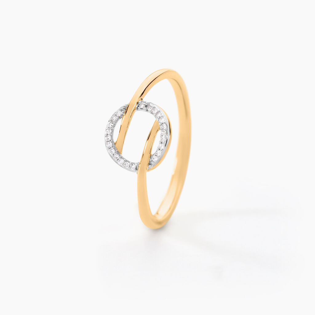 Bague Thealane Or Jaune Diamant - Bagues avec pierre Femme | Histoire d&rsquo;Or