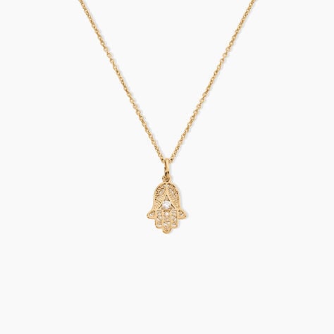 Collier Plaqu&eacute; Or Stijn Oxyde De Zirconium - Colliers fantaisie Femme | Histoire d&rsquo;Or