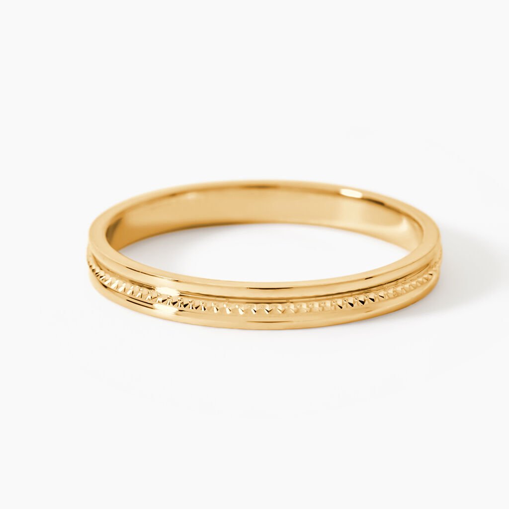 Alliance Perlee Or Jaune - Alliances Famille | Histoire d&rsquo;Or