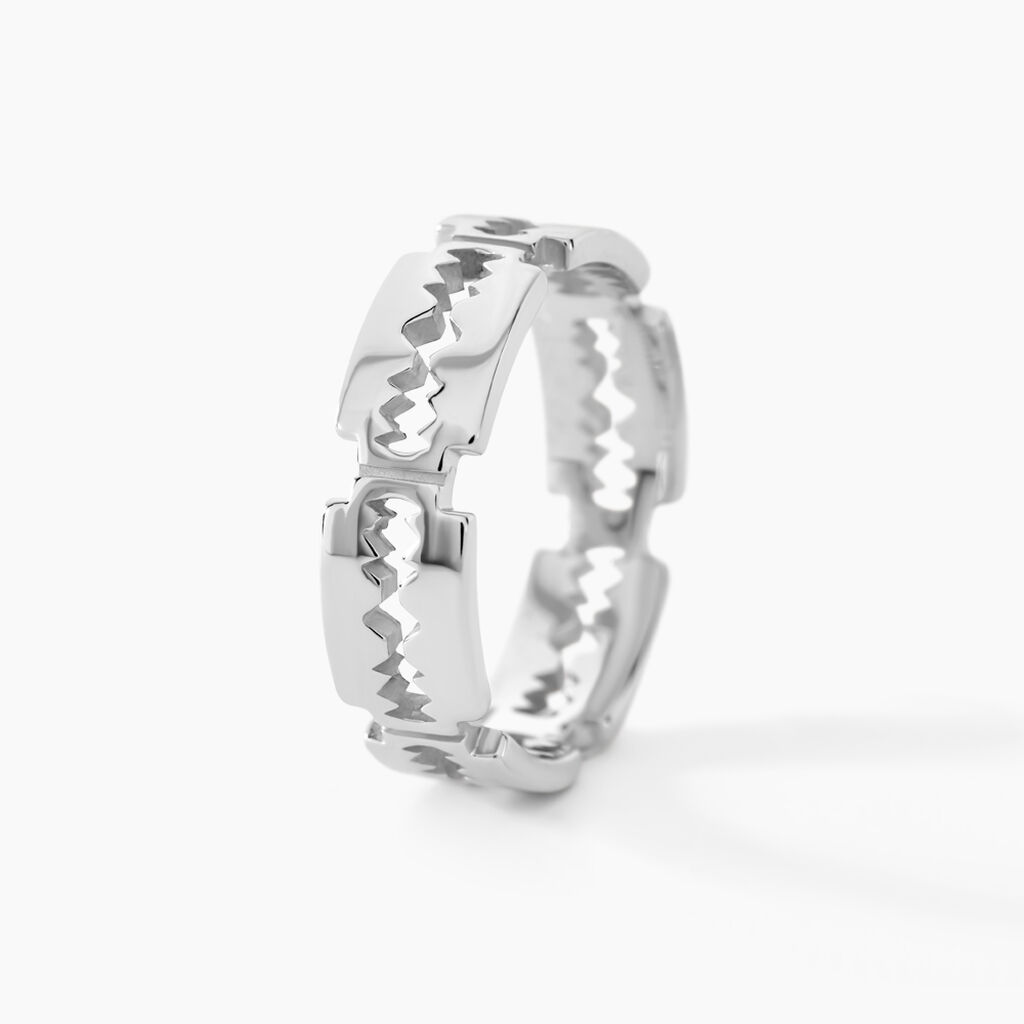 Bague Ulrich Argent Blanc - Bagues Homme | Histoire d’Or