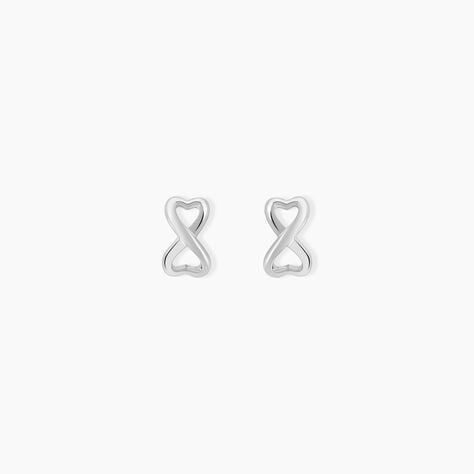 Boucles D'oreilles Puces Cony Argent Blanc - Boucles d'oreilles fantaisie Femme | Histoire d&rsquo;Or