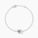 Bracelet Eliana Or Blanc Amethyste Et Oxyde De Zirconium