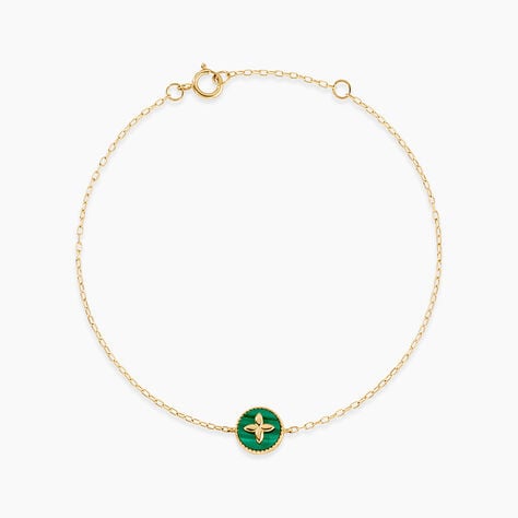 Bracelet Lucky Gems Or Jaune Malachite - Bracelets Femme | Histoire d&rsquo;Or
