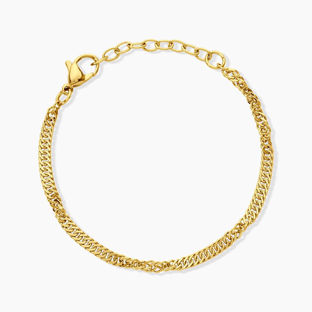 Bracelet Cinthia Acier Jaune - Bracelets cha&icirc;ne Femme | Histoire d&rsquo;Or