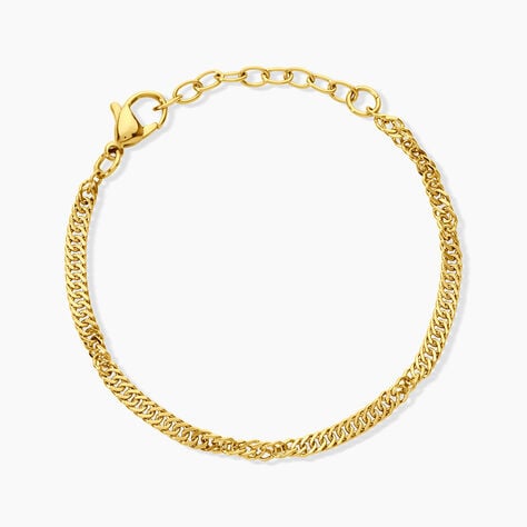 Bracelet Cinthia Acier Jaune - Bracelets cha&icirc;ne Femme | Histoire d&rsquo;Or