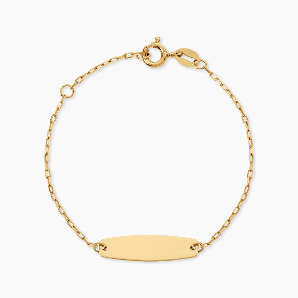 Bracelet Identit&eacute;e Gaspardine Argent Dor&eacute; A L'Or 750/1000 - Gourmettes Femme | Histoire d&rsquo;Or