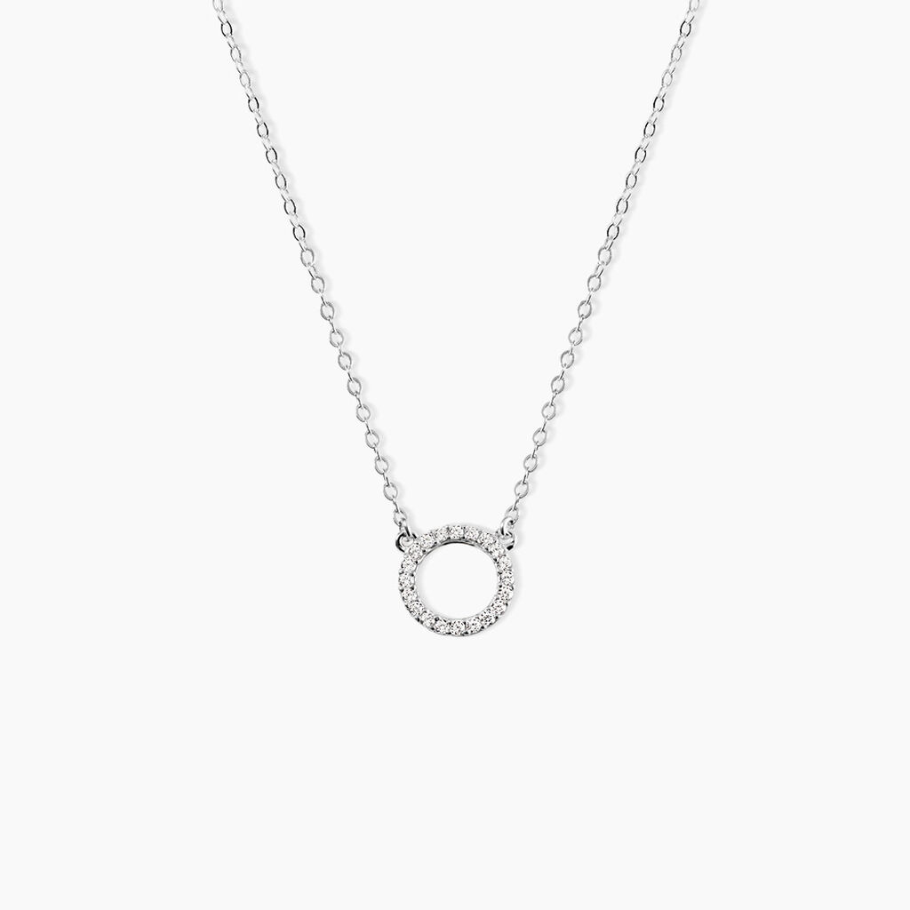 Collier Jaya Argent Blanc Oxyde De Zirconium - Colliers fantaisie Femme | Histoire d&rsquo;Or