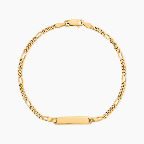 Bracelet Identit&eacute;e Delta Argent Dor&eacute; A L'Or 750/1000 - Gourmettes Homme | Histoire d&rsquo;Or