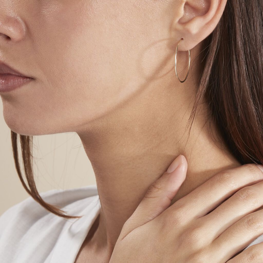 Créoles Dominae Or Jaune - Boucles d'oreilles créoles Femme | Histoire d’Or