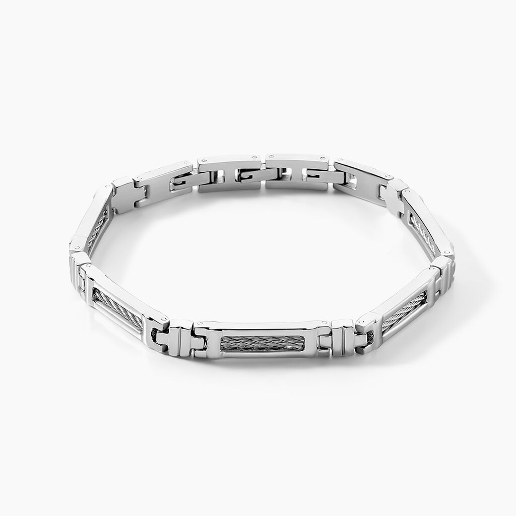 Bracelet Julien Acier Blanc - Bracelets Homme | Histoire d’Or