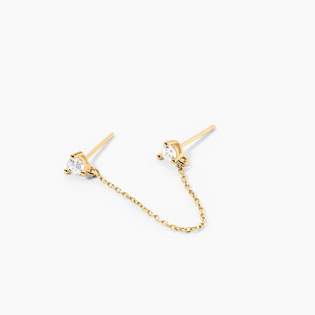 Boucle D'oreille Unitaire Pendante Viviette Or Jaune Oxyde - Boucles d'oreilles pendantes Femme | Histoire d&rsquo;Or