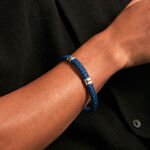 Bracelet Jourdan Kamen Cuir Bleu - Bracelets Homme | Histoire d&rsquo;Or