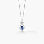 Collier Lys Or Blanc Saphir Et Diamant - Colliers Femme | Histoire d&rsquo;Or