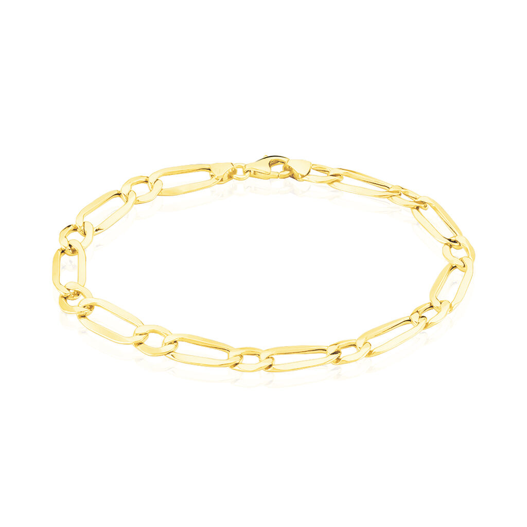 Bracelet Ophelio Maille Alternee 1/1 Or Jaune - Bracelets cha&icirc;ne Homme | Histoire d&rsquo;Or