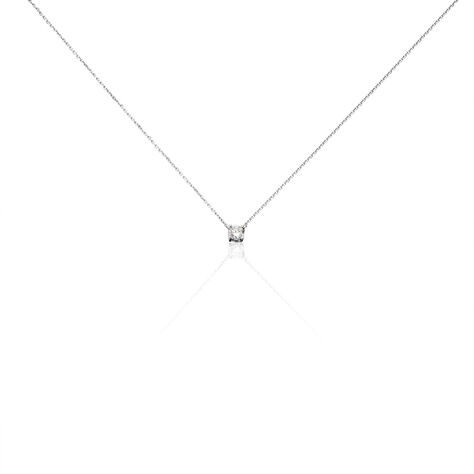 Collier Solitaire Victoria Platine Blanc Diamant - Colliers Femme | Histoire d&rsquo;Or